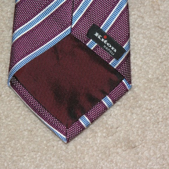 Kiton Long Wide Width Seven Fold Silk Tie - Picture 7 of 7